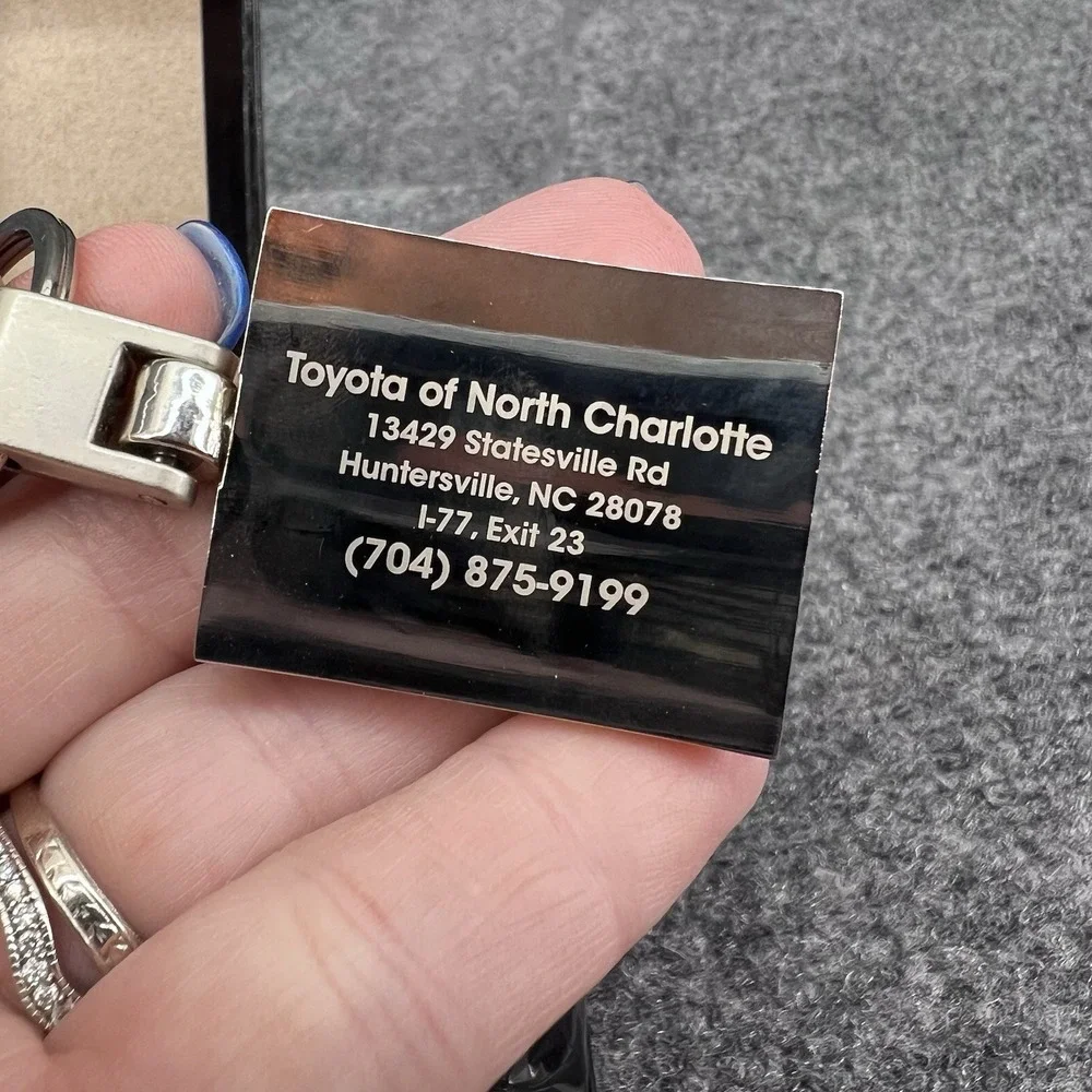 Toyota Of N Charlotte Dealership Keychain Promo Tag Stainless Steel Metal NC